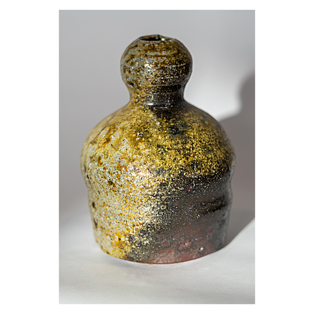 LACHLAN MACKEE | ‘Bud Vase’ | 2025 | Wheel-thrown Stoneware / Wood-fired in Anagama kiln 100hrs