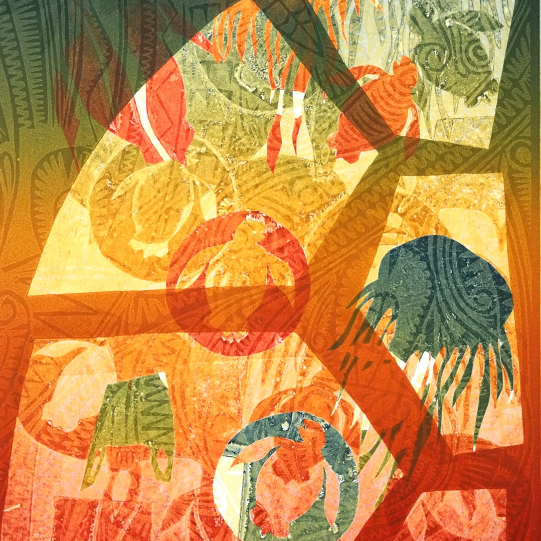 SOLOMON BOOTH | 'Awareness (xxvii)' | 2026 | Monoprint on paper | H 520 x W 370 mm