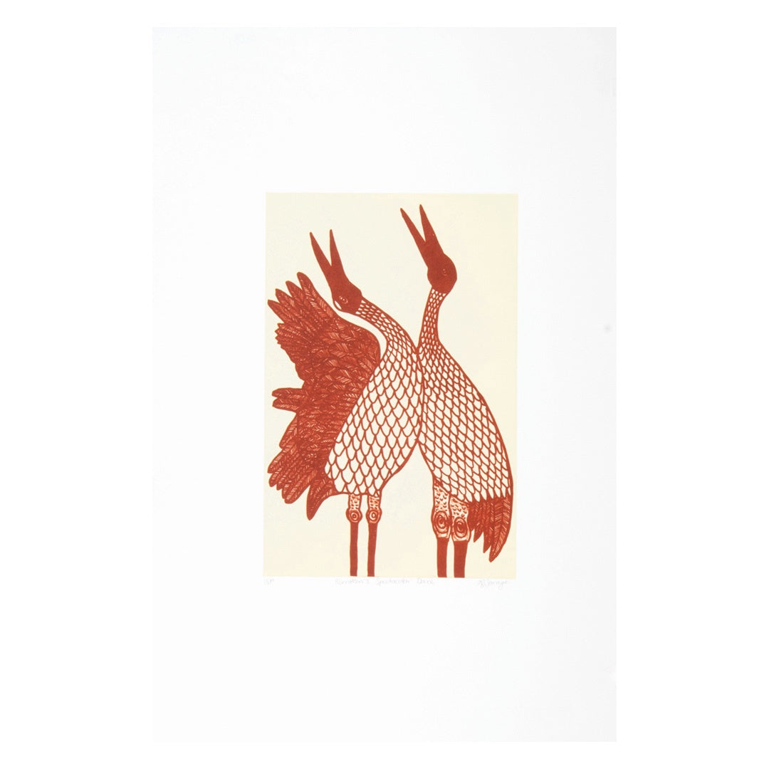 KASSANDRA SAVAGE | 'Korrakorr's Spectacular Dance' | 2026 | Plate lithograph | H 300 x W 197 mm