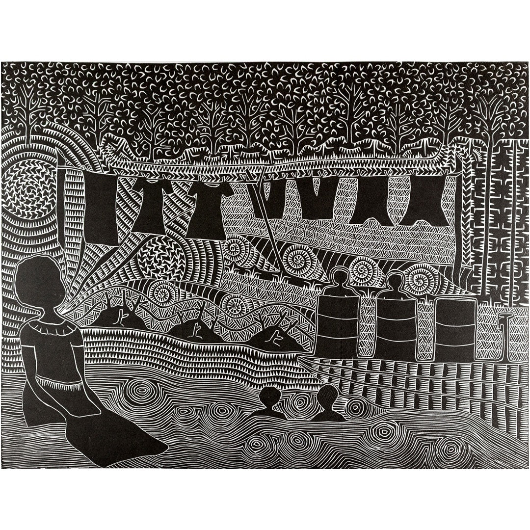 MATILDA NONA | 'Kulba Danalaig' | Linocut / Natural Pigments