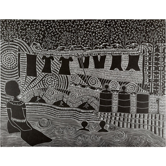 MATILDA NONA | 'Kulba Danalaig' | Linocut / Natural Pigments