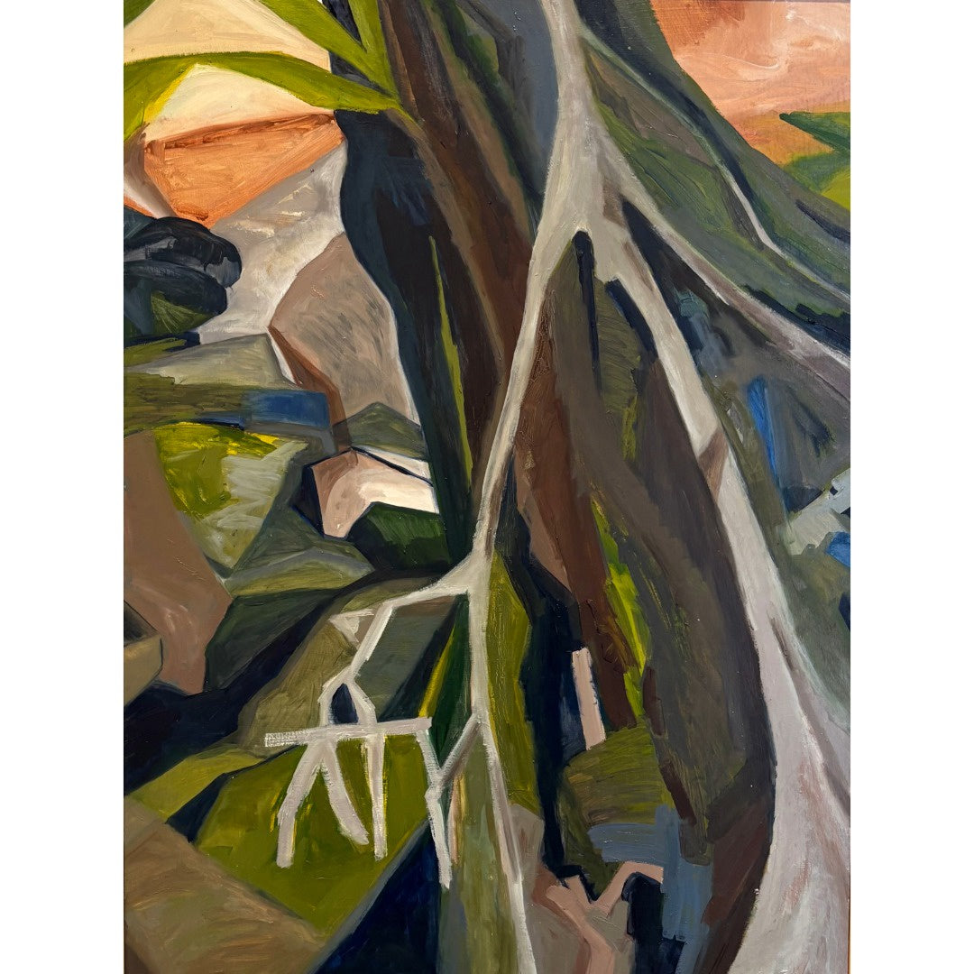 KIM RAYNER | 'Grounding, Roots and Rocks' | Oil on board/ framed in Oak
