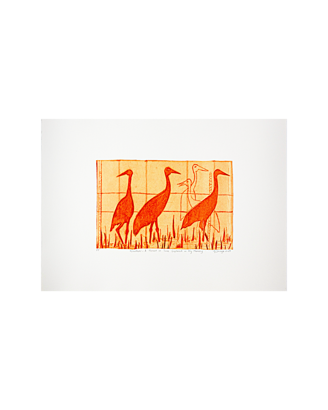 KASSANDRA SAVAGE | 'Korrakor- A moment in Time Captured in My Memory' | Drypoint etching
