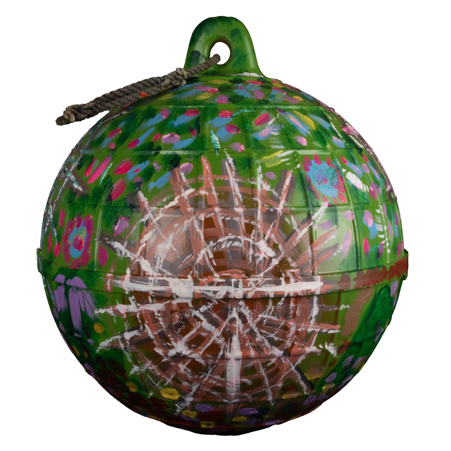 ELVERINA JOHNSON | 'Weaving' | 2025 | Painted buoy using acrylic paint