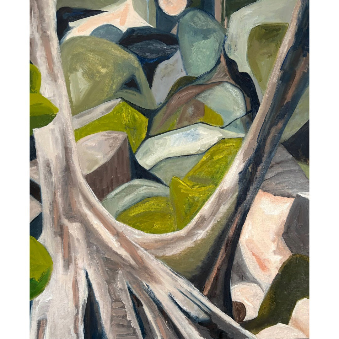 KIM RAYNER | 'Roots and Rocks' | Oil on board/ framed in Oak