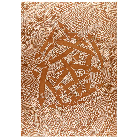 MATILDA NONA | 'Biyudth' | Linoprint / Natural Pigments