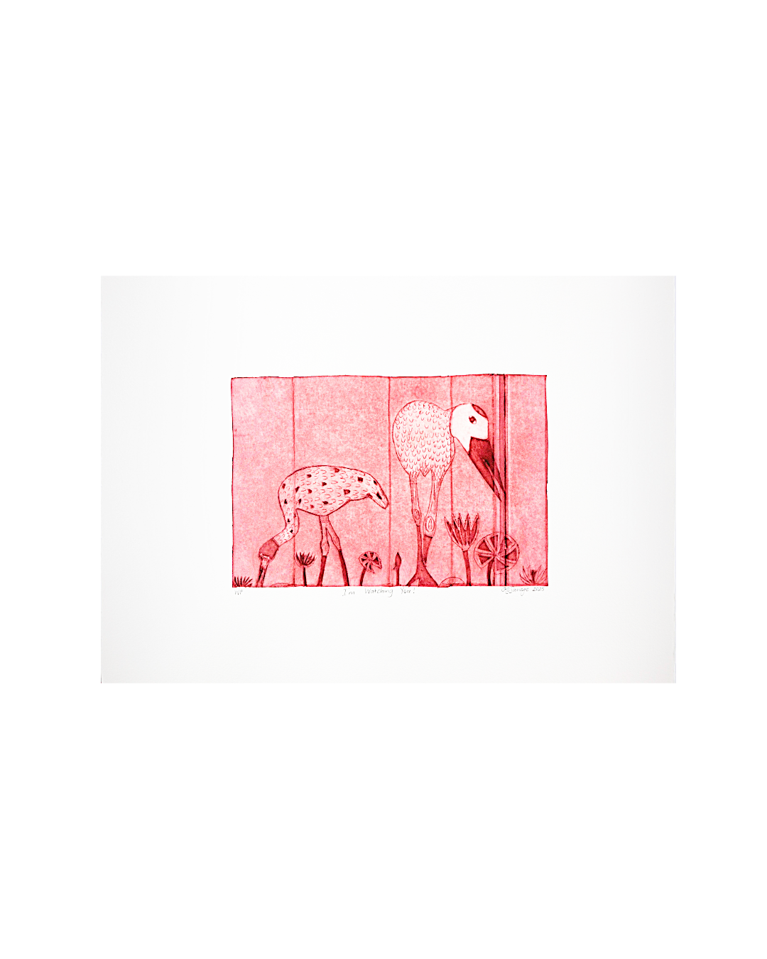 KASSANDRA SAVAGE | 'I'm Watching You' | Drypoint etching