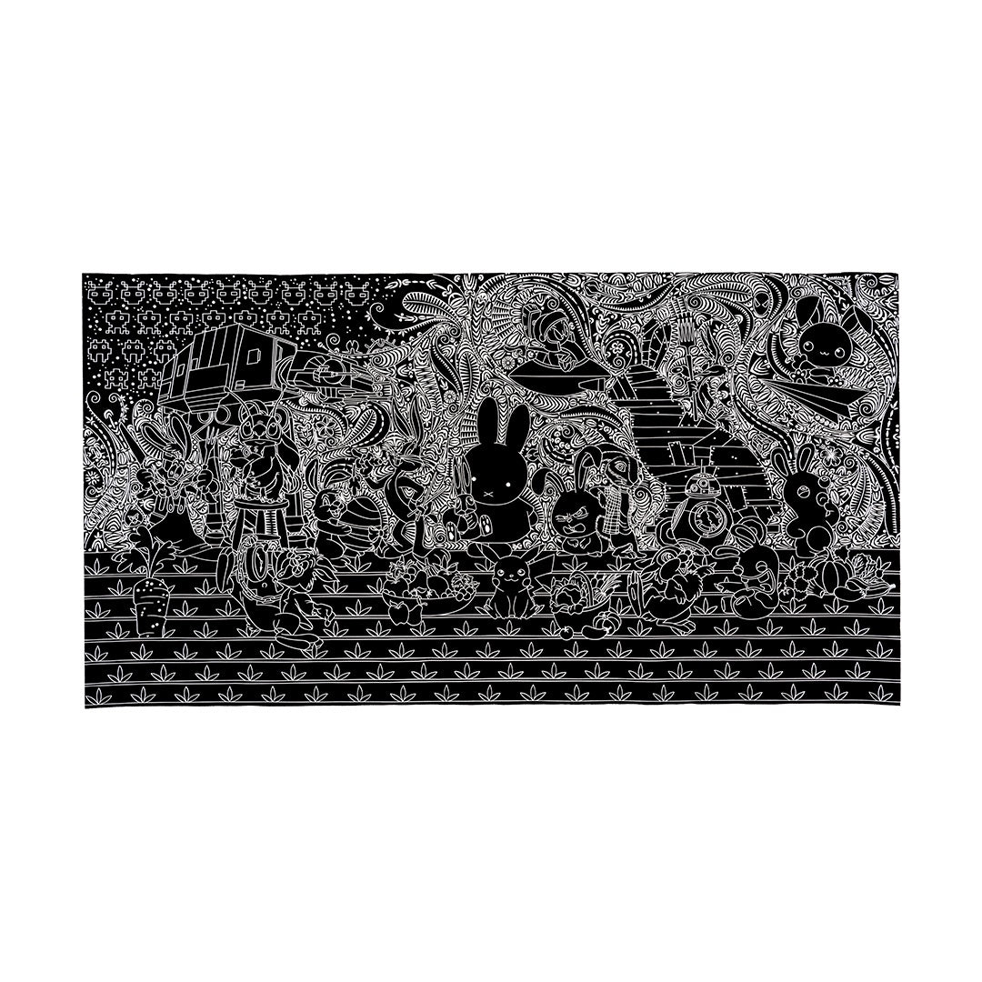 BRIAN ROBINSON | 'Miffy and friends: The usual suspects' | Linocut