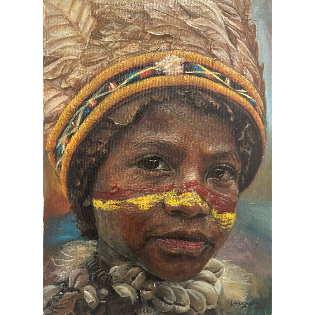 LESLEY WENGEMBO | 'The Gazing Kid' | Oil Painting