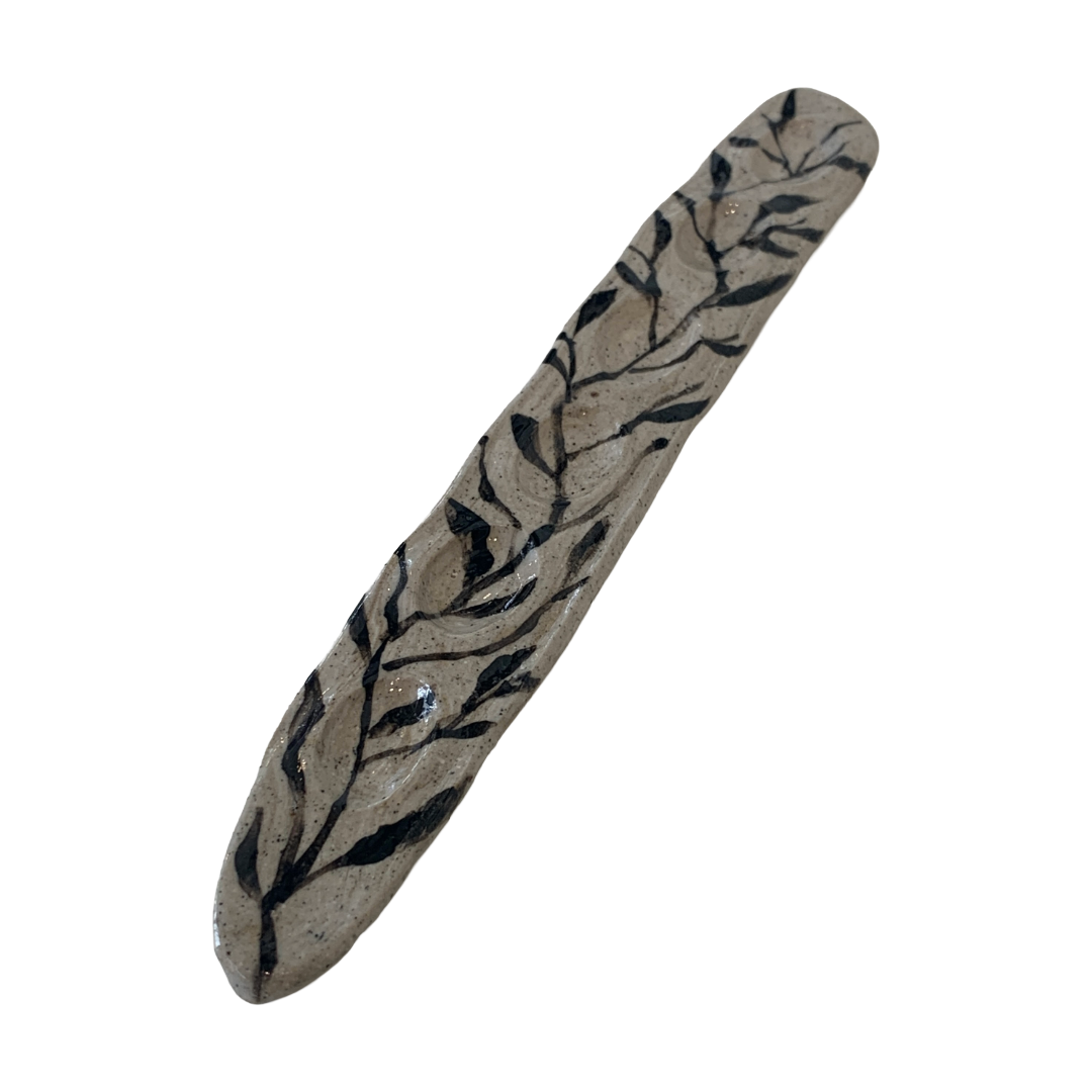 AKIKO HANAZAKI | ‘Small Olive Holder’ | 6 Olive Indented Ceramic Plate / Dish