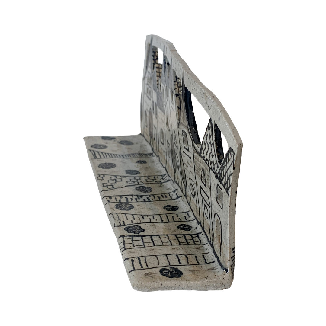 AKIKO HANAZAKI | Decorative Christmas Village #1 - Square’ | Hand Built / Drawing