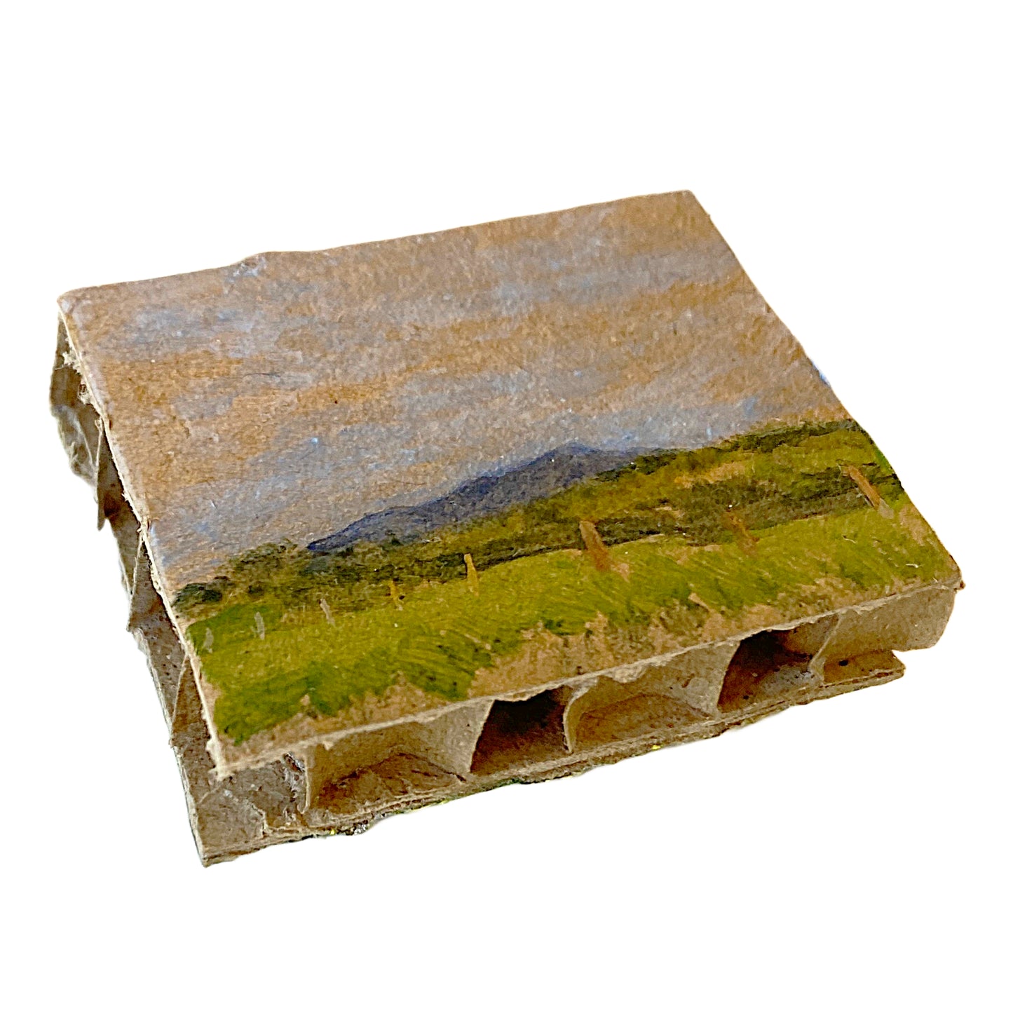 ANNIKA HARDING | ‘Commute (Fog coming in)’ | Acrylic on cardboard