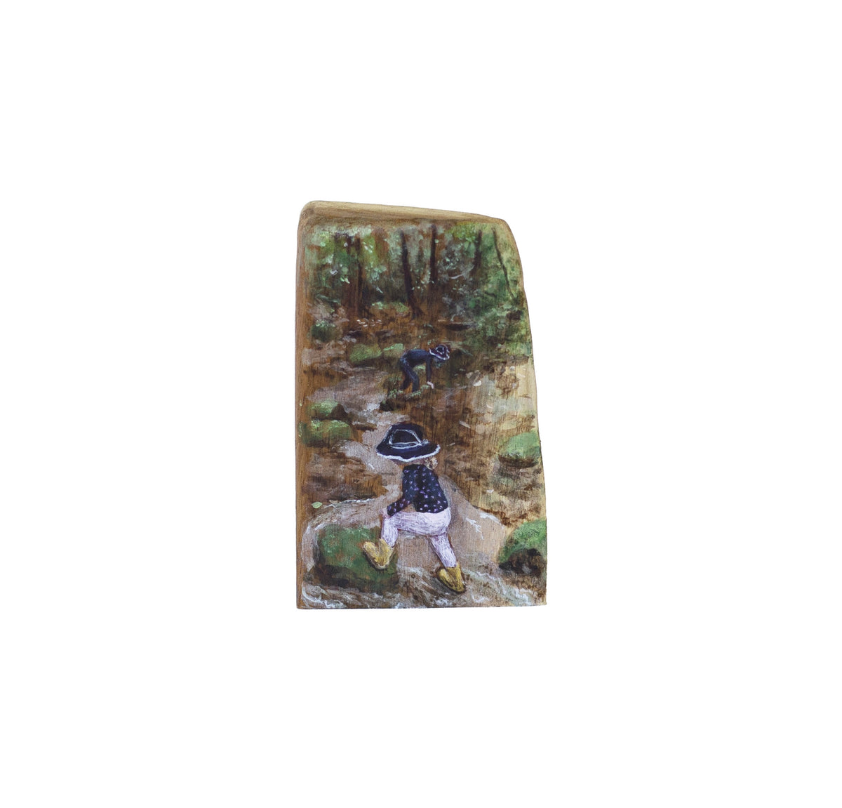 ANNIKA HARDING | 'Affinity for water' | 2026 | Acrylic on timber offcut | 115 x 75 x 35 mm