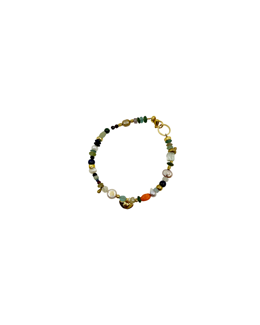 ARTIZ | 'Spring Bracelet’ No.5 | Freshwater pearls / mixed semi-precious stones