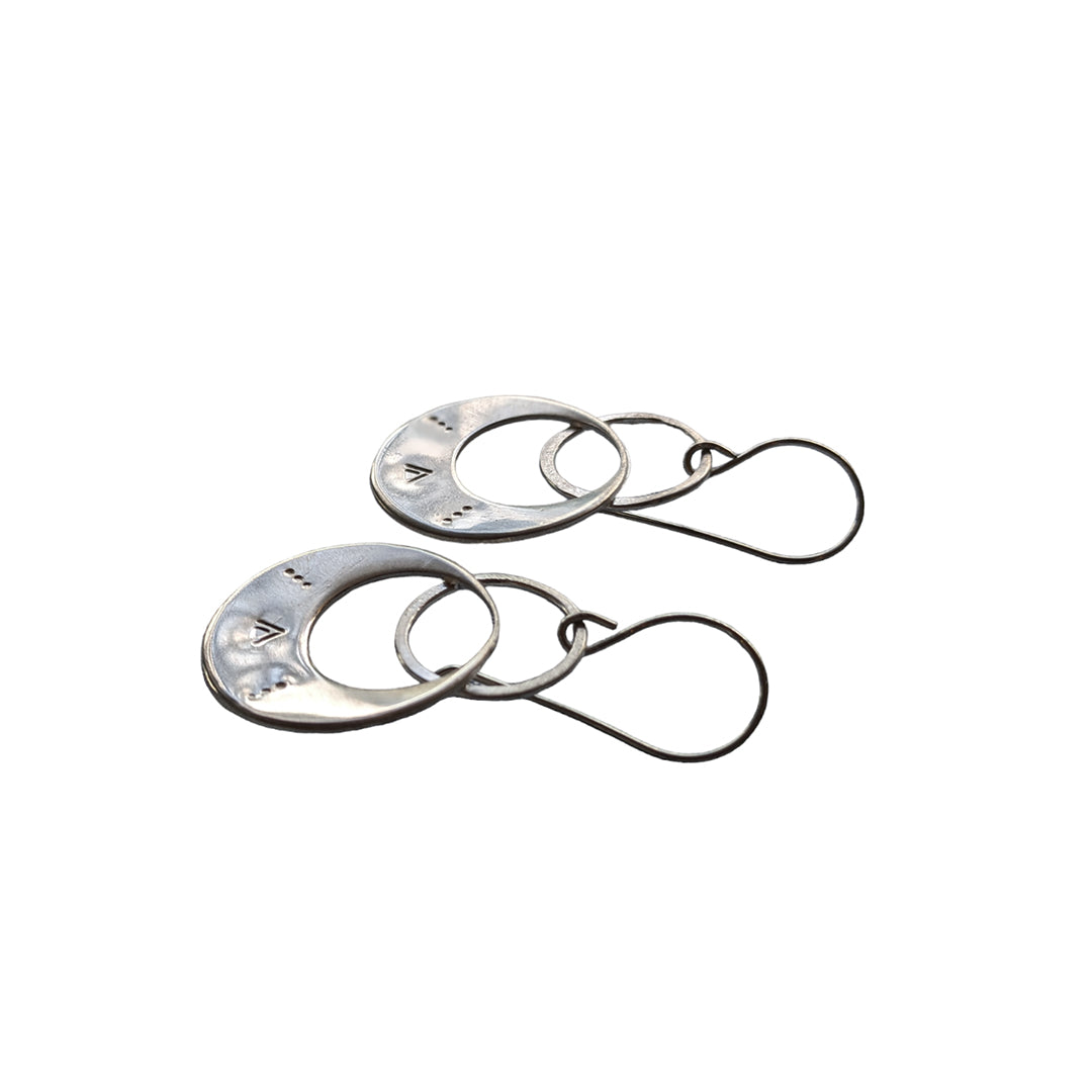 BREATH AND ESSENCE | 'Metzi Chandra Hoop Earrings' | Sterling silver