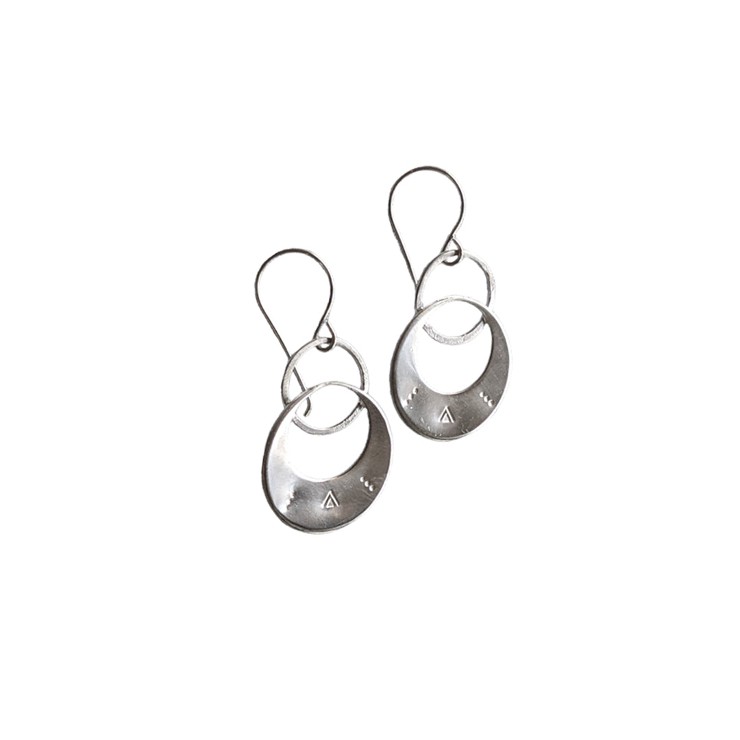 BREATH AND ESSENCE | 'Metzi Chandra Hoop Earrings' | Sterling silver