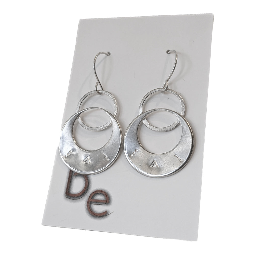 BREATH AND ESSENCE | 'Metzi Chandra Hoop Earrings' | Sterling silver