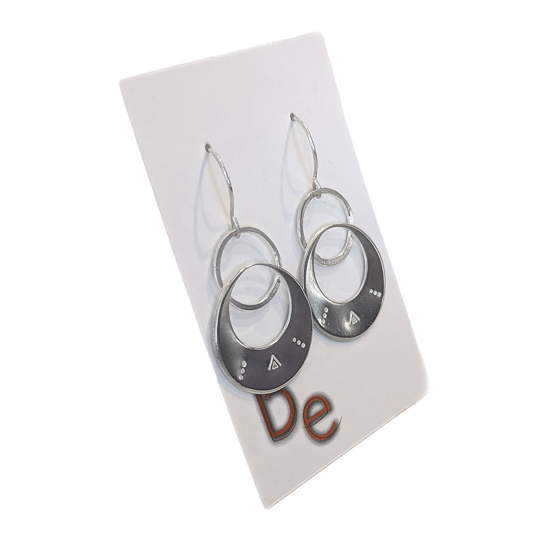 BREATH AND ESSENCE | 'Metzi Chandra Hoop Earrings' | Sterling silver