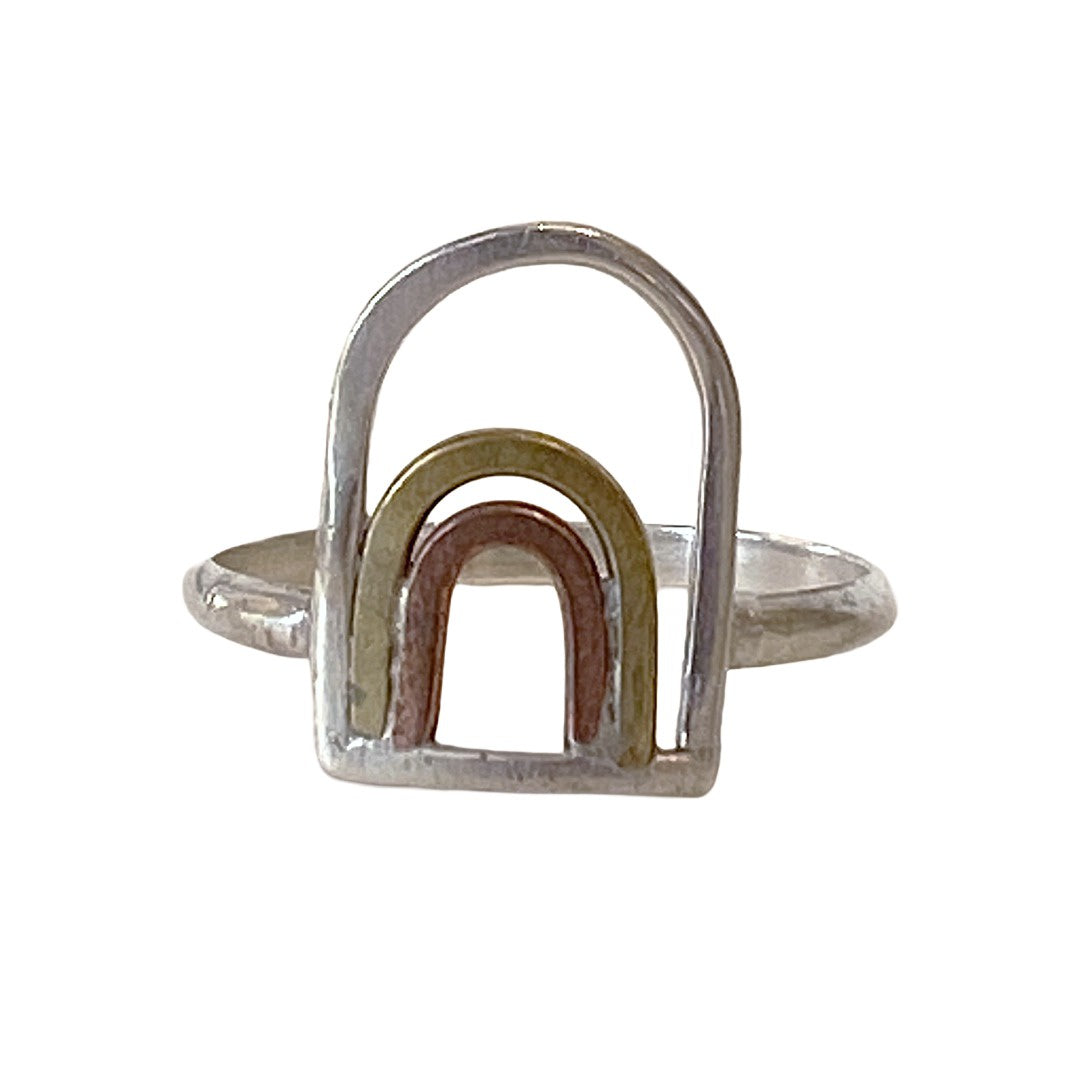 BREATH AND ESSENCE | 'Rainbow Ring' | Sterling Silver / Brass / Copper