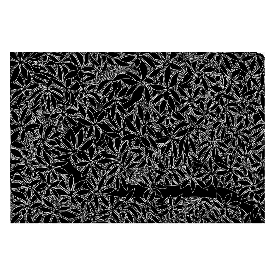 BILLY MISSI | 'Sapur Ka Kanaik (stalking the flying fox)' | Linocut print