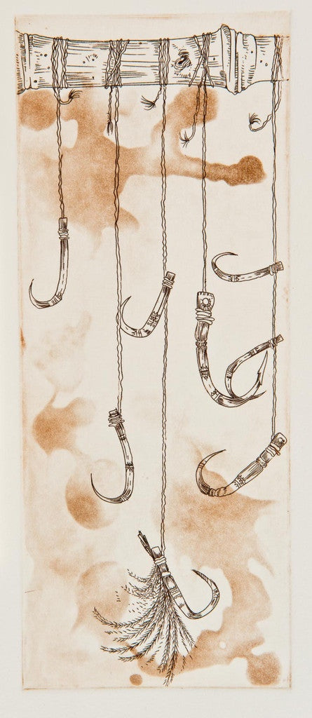 BRIAN ROBINSON | 'Fish Hooks' | Etching / Framed