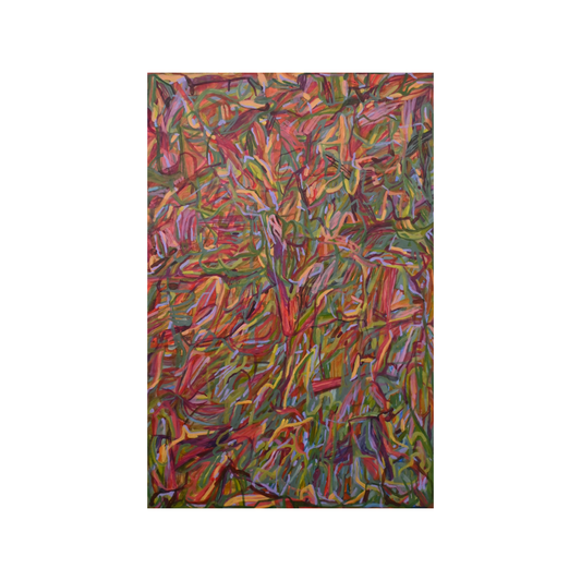 MAHARLINA GOROSPE-LOCKIE | 'Ginisang Corned Beef at Ampalaya (Sauteed corned beef and bitter melon') | Acrylic on canvas
