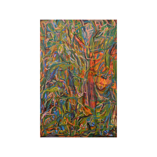MAHARLINA GOROSPE-LOCKIE | 'Pinakbet (Vegetable stew with pork belly and shrimp paste)' | Acrylic on canvas