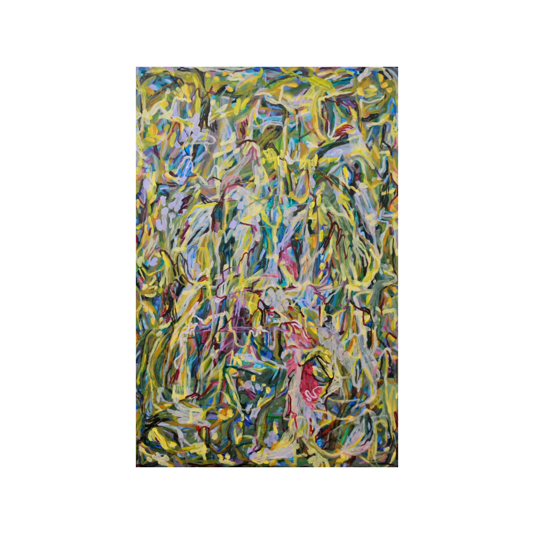 MAHARLINA GOROSPE-LOCKIE | 'Tortang Talong (Broiled eggplant omelet)' | Acrylic on canvas