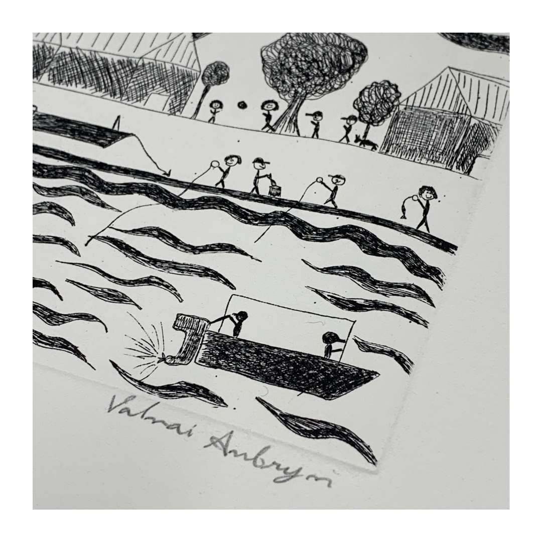 VALMAI AMBRYM | 'Yarrabah Bay Today I' Etching