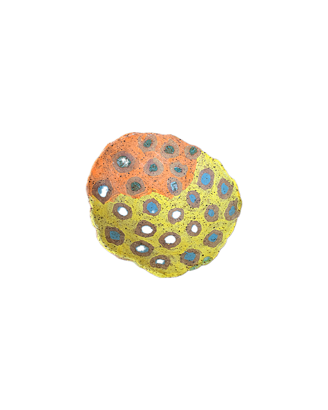 FLINTSTONE DESIGNS | ‘Orange + Yellow Critter’ | Ceramic