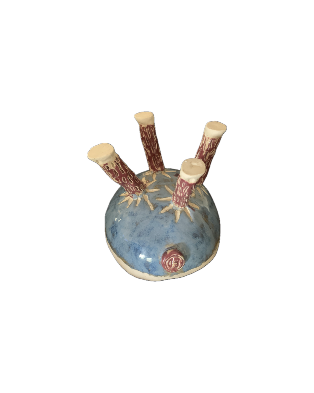 FLINTSTONE DESIGNS | ‘Green Burgundy Legs Critter’ | Ceramic