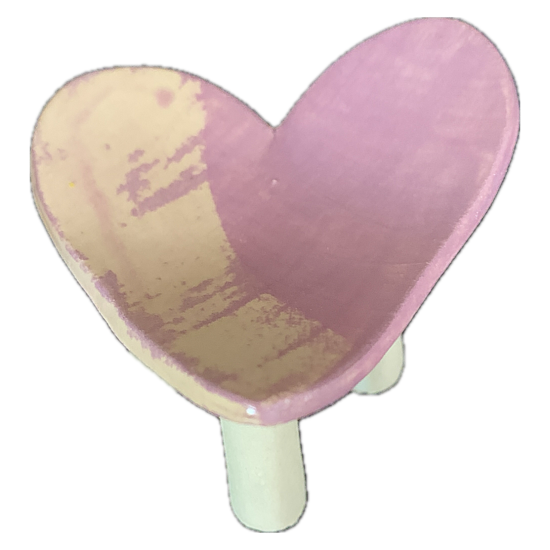FLINTSTONE DESIGNS | 'Mauve Heart Dish' | Ceramic