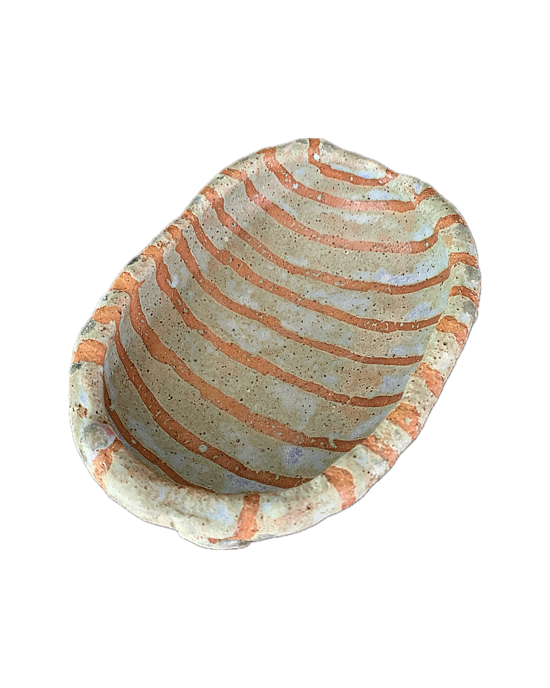 FLINTSTONE DESIGNS | 'Blue/Green Striped Critter' | Ceramic