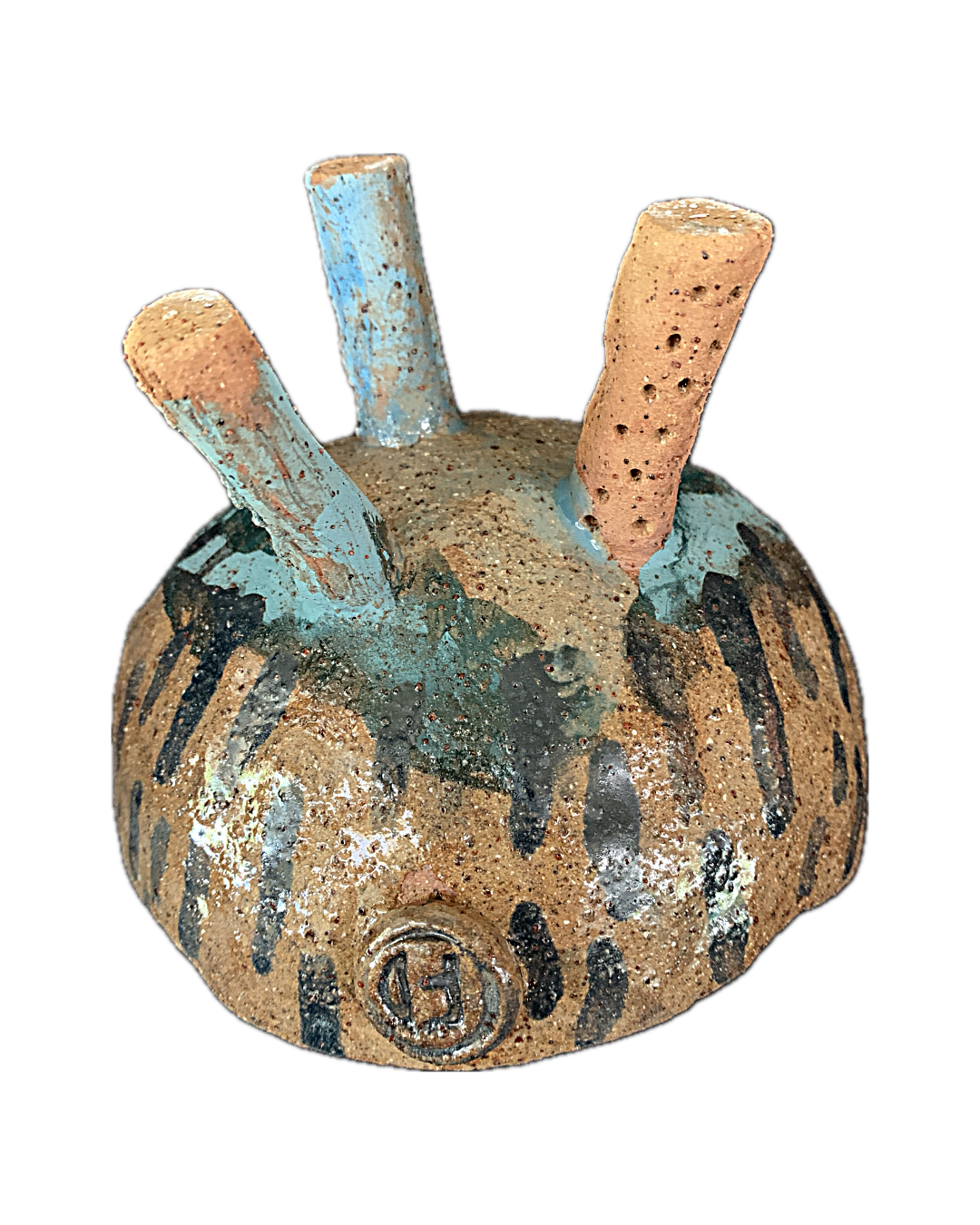 FLINTSTONE DESIGNS | 'Brown & Black eyed Critter' | Ceramic