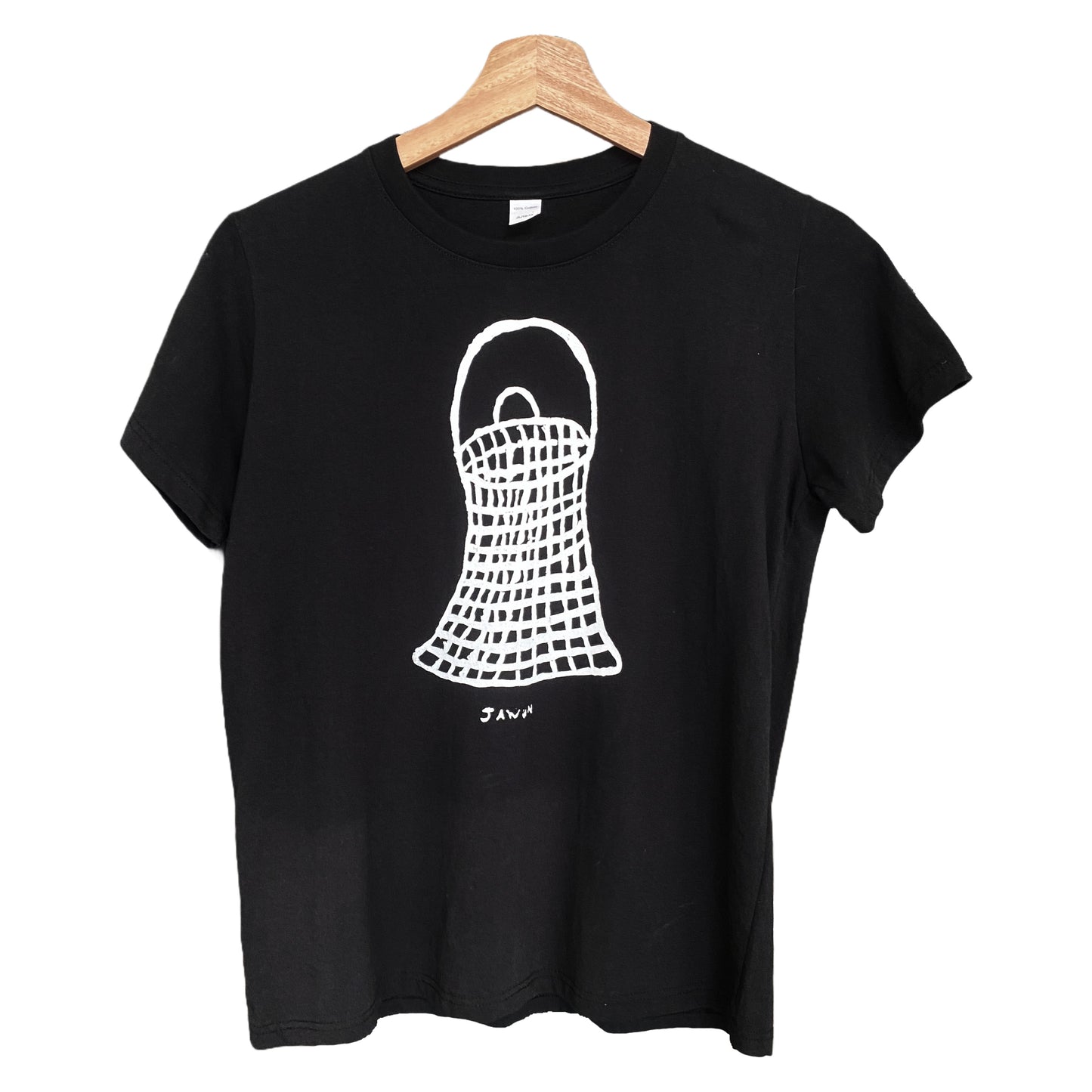 GIRRINGUN ART CENTRE | 'Jawan T-shirt' | Black fabric / white design