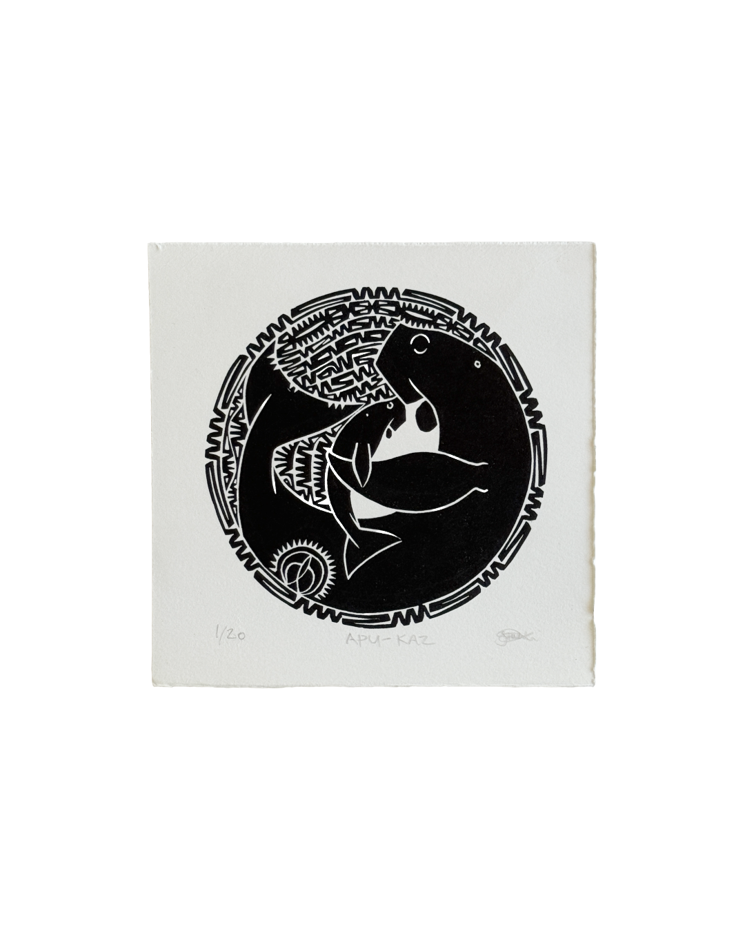 GLEN MACKIE | 'APU-KAZ' | Vinyl-cut relief print