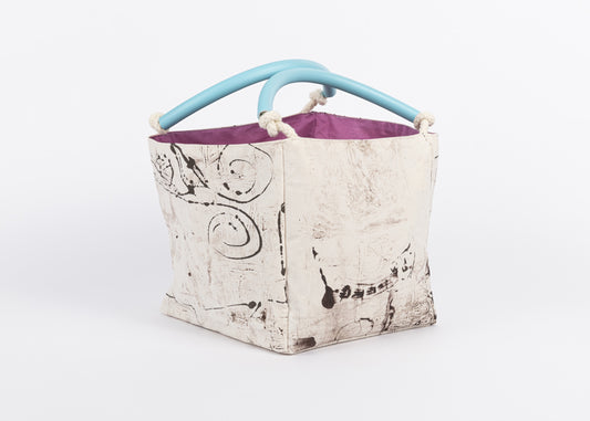 JULIE POULSEN | ‘Grandma's Sewing Box: Boat bag: Midi | Re-cycled painting | Medium