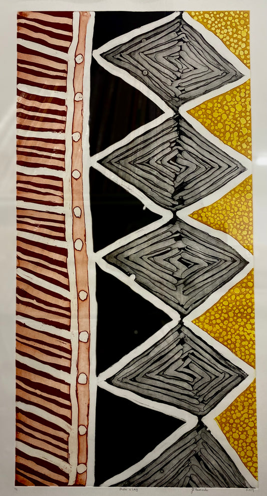 GERALD FOURMILE | 'Shake a Leg' | Etching print