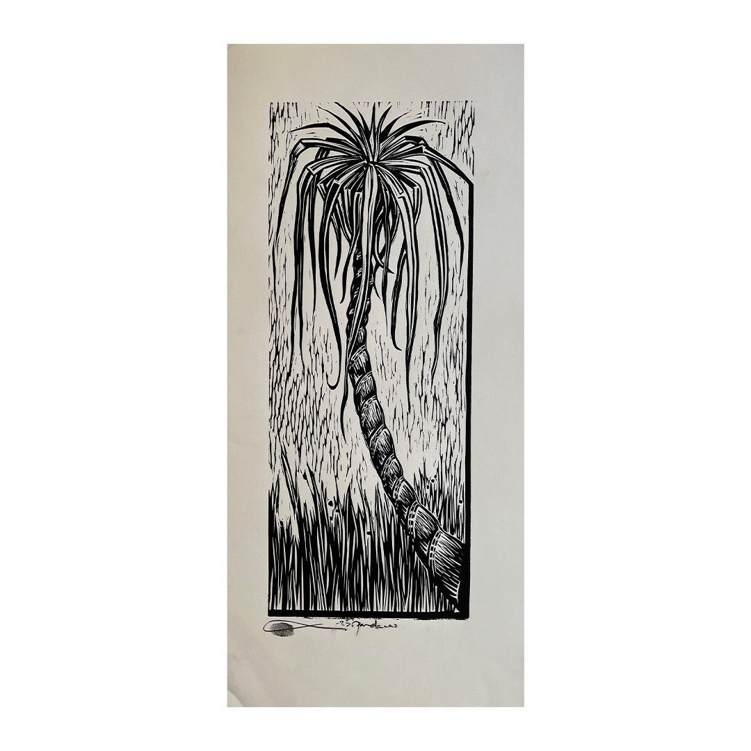 JANE DENNIS | ‘Pandanus’ | Linocut print