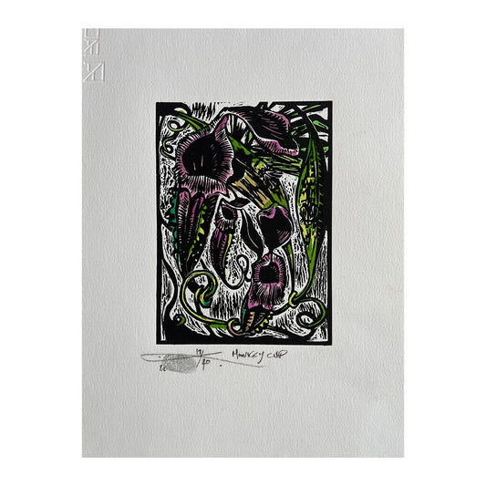 JANE DENNIS | ‘Monkey Cup’ | Linocut Print