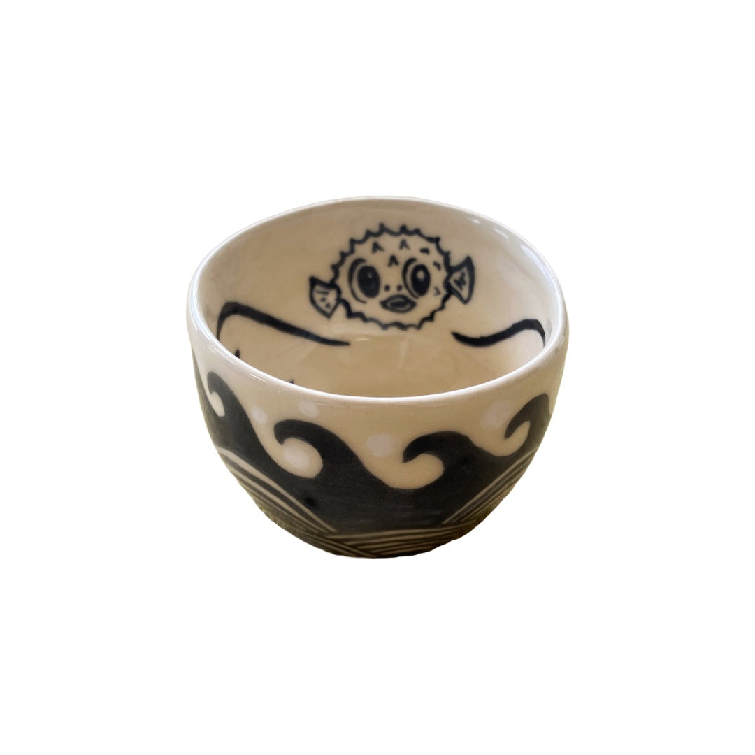JANE JEHNE | 'Stoned Puffer Fish Series - Medium Condiment Bowl (2)' | Glazed Ceramic