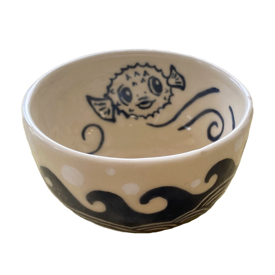 JANE JEHNE | 'Stoned Puffer Fish Series - Large Condiment Bowl (2)' | Glazed Ceramic