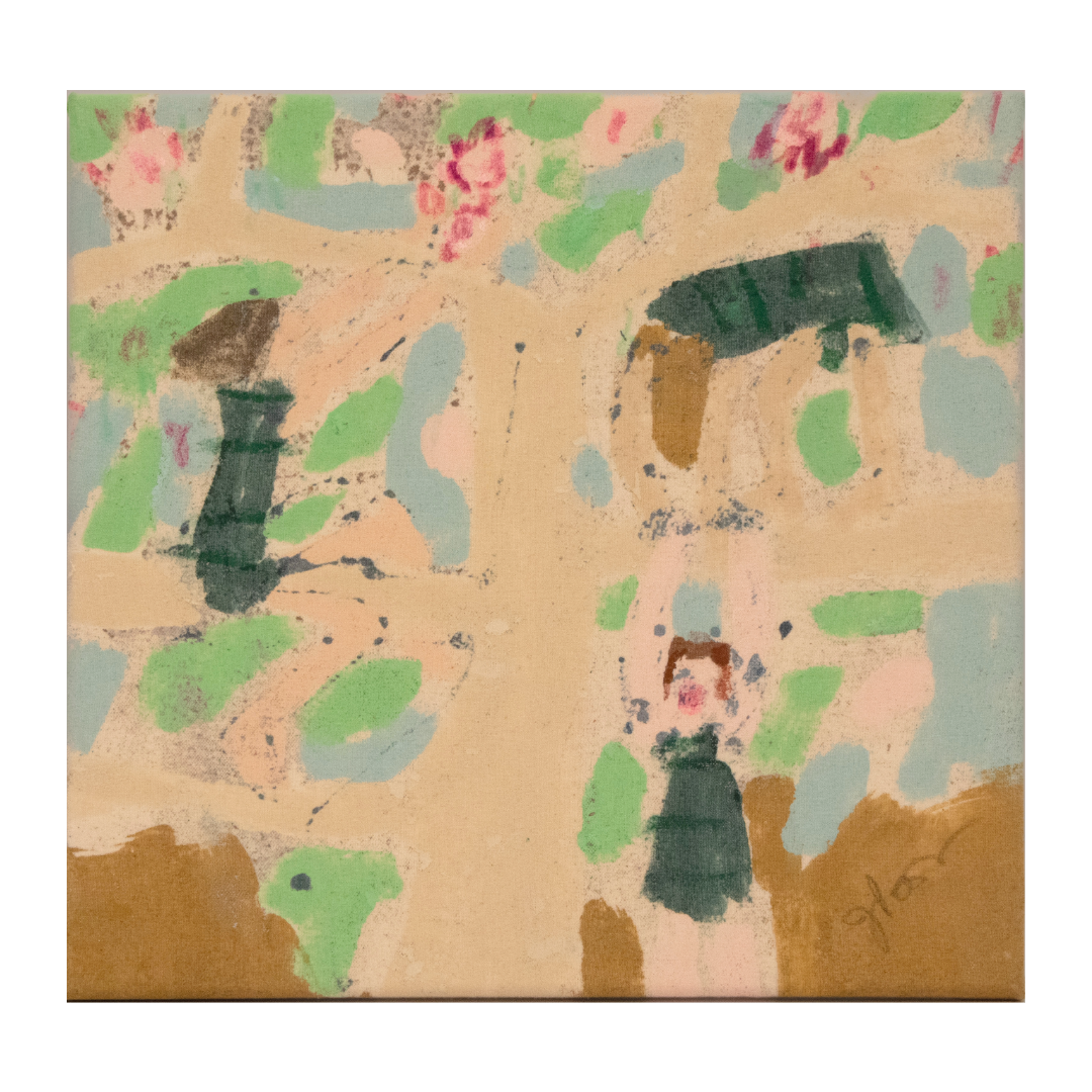 JULIE POULSEN | 'The Mulberry Tree Series' (1) | Acrylic + mixed media on canvas | 30 (h) x 30 (w) cm