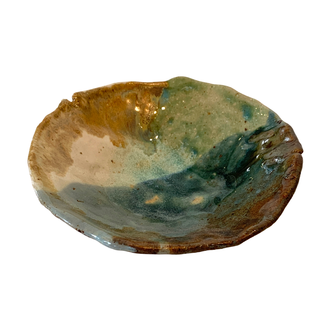KAT HALL | ‘Jade Organic Shallow Bowl’ | Ceramic Dish / Bowl
