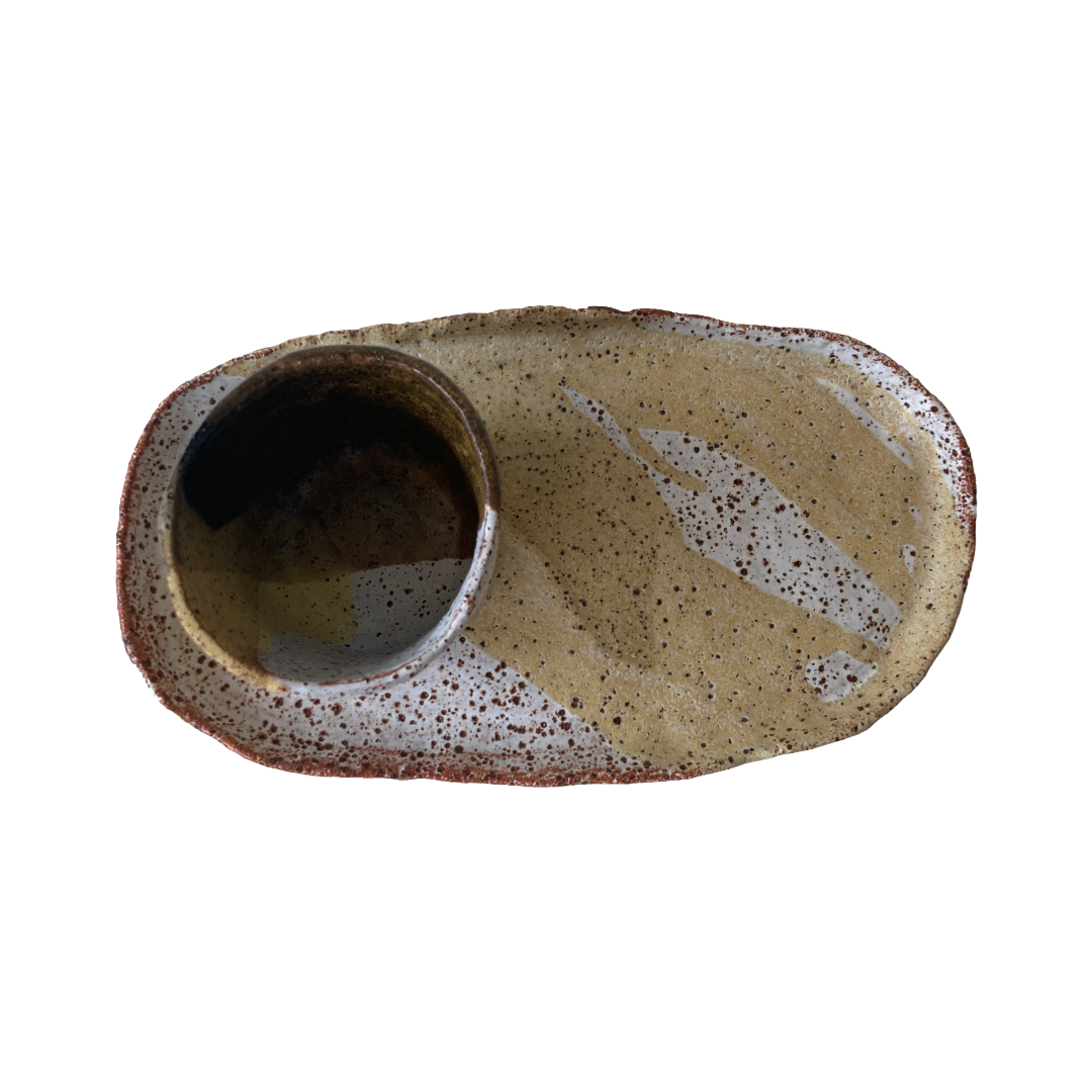 KAT HALL | 'Sandy Earth - Plate + Cup set' | Ceramics