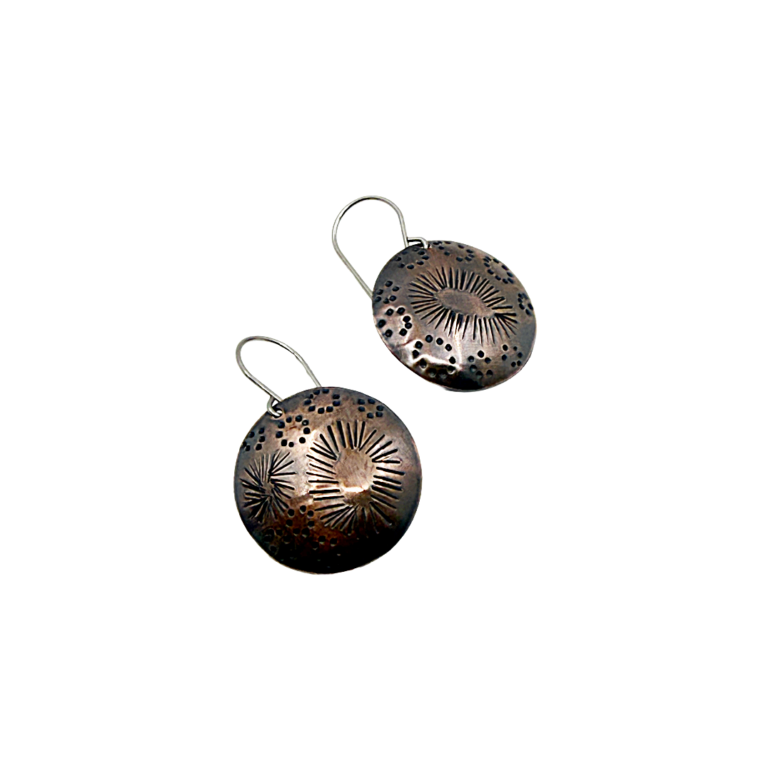 Kate Hunter | ‘Reef’ | Earrings | Copper / stainless steel / patina