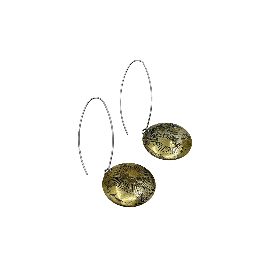 Kate Hunter | ‘Coral’ | Earrings | Brass / silver / stainless steel / patina