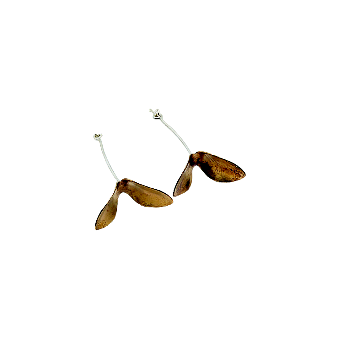 Kate Hunter | ‘Sprouts’| Earrings | Silver / guilding bi-metal
