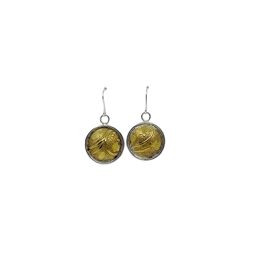 Kate Hunter | ‘Swish’| Earrings | Silver / recycled brass