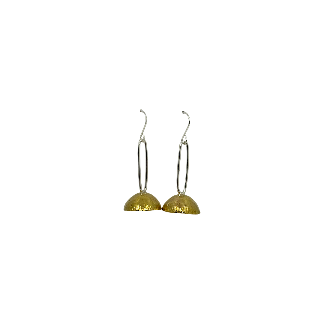KATE HUNTER | ‘Bells’ | Earrings | Brass / silver